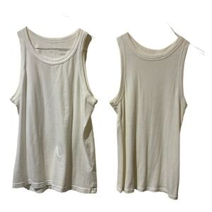 Everlane A New Day White Tank Top Bundle Organic Cotton Ribbed Mens Medium